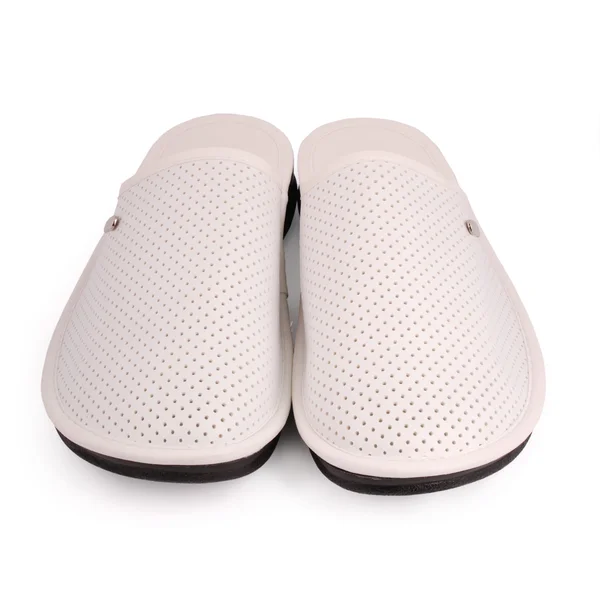 Mannen witte slipper — Stockfoto