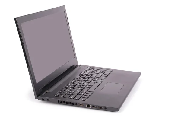 Zwarte laptop uitknippad — Stockfoto