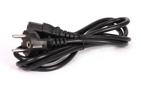 Cable de alimentación negro — Foto de Stock