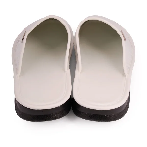 Homens chinelo branco fundo branco com sombra suave. Clipping pa — Fotografia de Stock