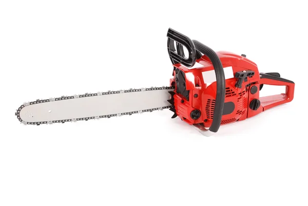 Red professional chainsaw — Stock Photo, Image