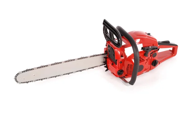 Red professional chainsaw — Stock Photo, Image