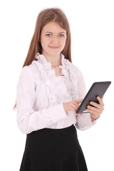 Young woman holding digital tablet — Stock Photo, Image