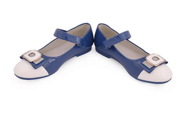 Sapatos menina azul — Fotografia de Stock