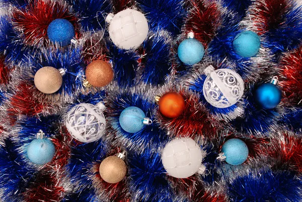 Tinsel - Christmas decoration — Stock Photo, Image