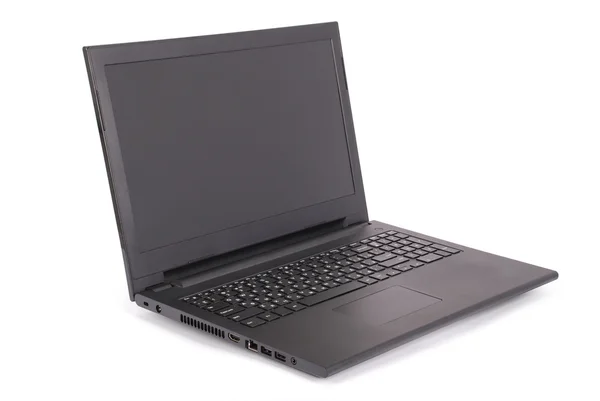 Zwarte laptop uitknippad — Stockfoto