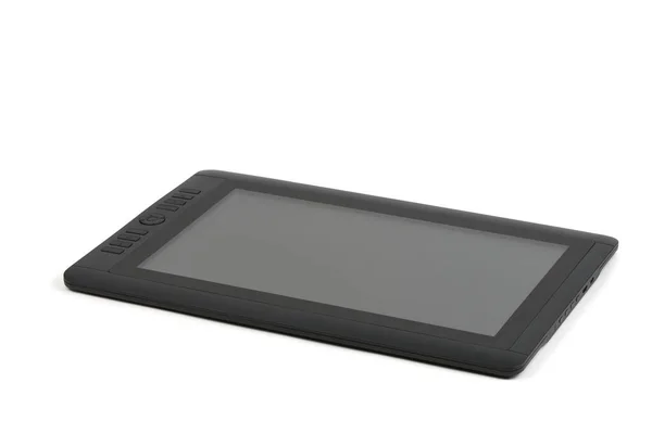 Digitale Tablet Met Zwarte Kleur Cover Geïsoleerd Witte Achtergrond Zwarte — Stockfoto