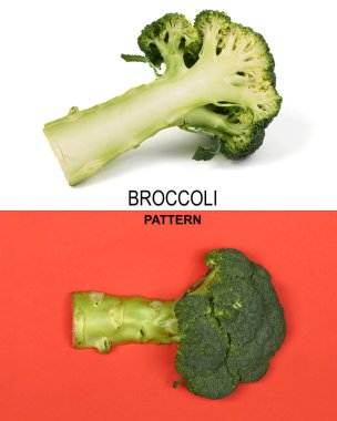 Brokoliden yapılmış yaratıcı bir düzen. Yüksek çözünürlüklü. Tam alan derinliği.