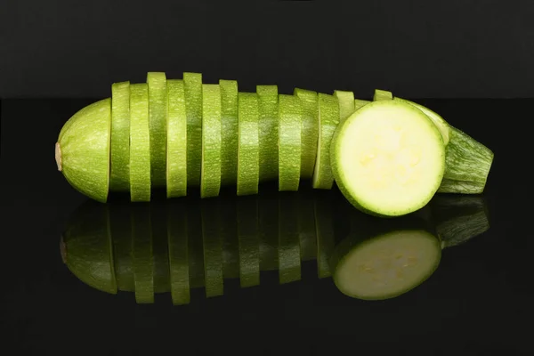 Zucchini Isolated Acrylic Black Background High Resolution Photo Full Depth — Stock Photo, Image