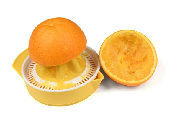 Perfectly Retouched Orange Isolated White High Resolution Photo Full Depth — Stock Photo, Image