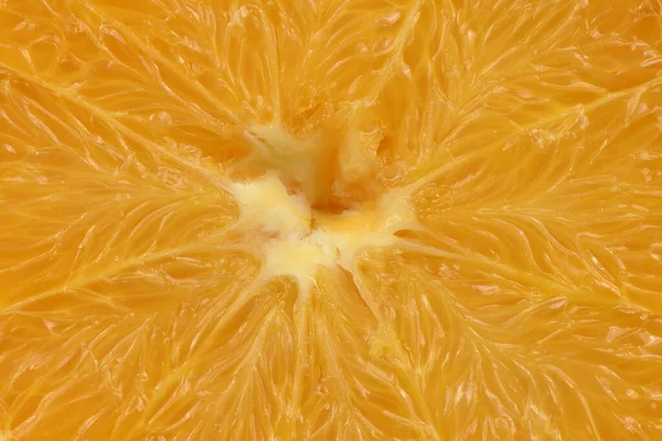 Textura Laranja Madura Fresca Fechar Macro Polpa Toranja Foto Alta — Fotografia de Stock