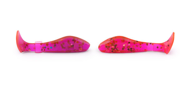 Fishing bait, silicone fish (Clipping path)