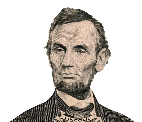 President Abraham Lincoln portrait (Clipping path) — Stock Photo, Image