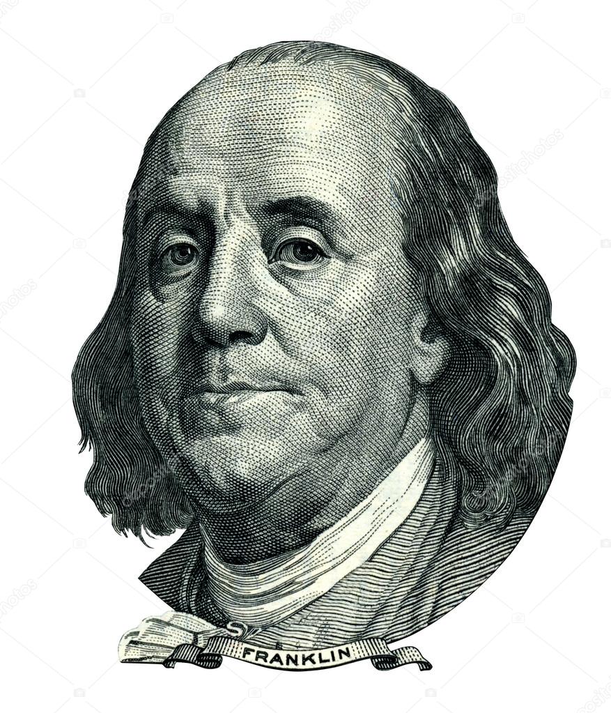 Franklin Benjamin portrait cutout (Clipping path)
