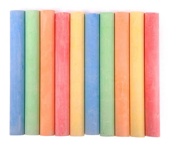 Colored sidewalk chalks (Clipping path) — Stock Photo, Image