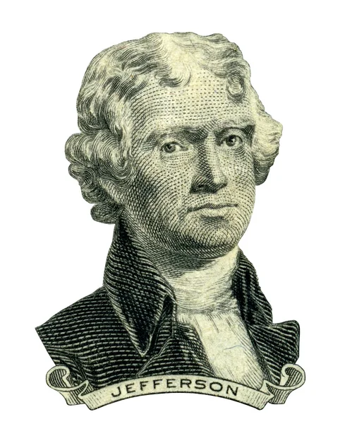 대통령 토마스 제퍼슨의 초상화 (클리핑 경로) — 스톡 사진