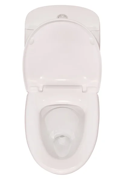 Vit WC-skål (urklippsbana) — Stockfoto