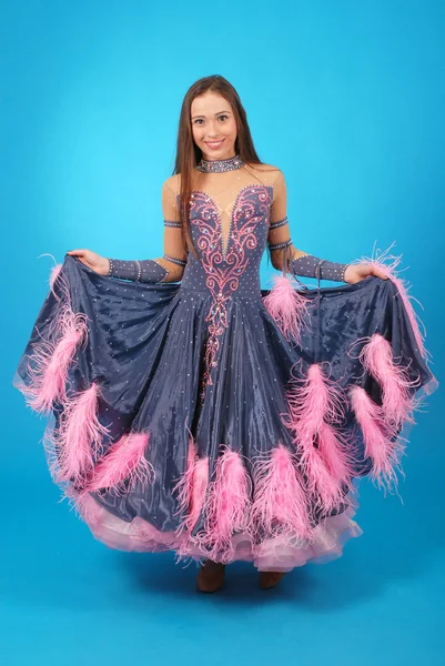 Young girl in ballroom dress — Stock Photo, Image