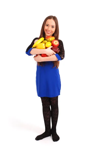 Children keeps in hands a fruit — Stock Photo, Image