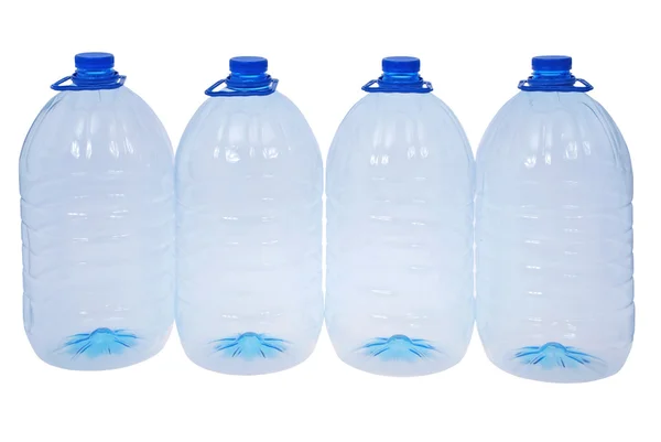 Four big bottles of water (Clipping path) — 图库照片