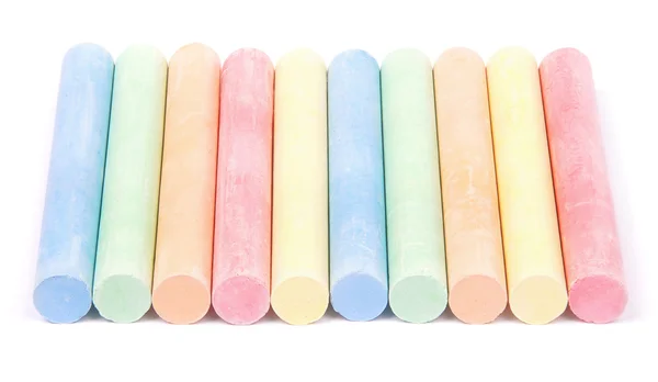 Colored sidewalk chalks (Clipping path) — Stock Photo, Image