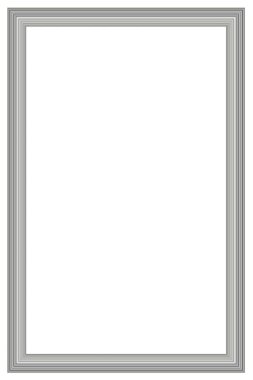 Beyaz arkaplanda görüntü oranı 2 'ye 3 olan fotoğraf ve tasarım için dikey çerçeve. Birçok renkli satırdan oluşan yaratıcı çerçeve.