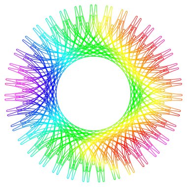 Çift vuruşlu basit gökkuşağı çizgileri. Metin dekorasyonu için monogram boş. Tebrik kartları, belgeler veya düğün davetiyeleri için mürekkep deseni.