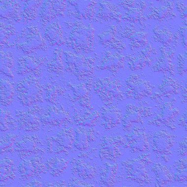 Sert alçı, taş veya yıpranmış endüstriyel yüzeyleri simüle etmek için mükemmel, hantal granüler detaylara sahip fayanslı normal bir harita..