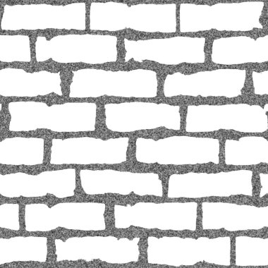 Tuğla. Grunge filtresi. Duvar kağıdı için monokrom parçacıkları soyut veya fotoğraf düzenleyicisi için arkaplan fotokopi maskesi. Yüksek çözünürlüklü fotoğraf filtresi.