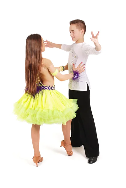 Chico y chica bailando baile de salón — Foto de Stock