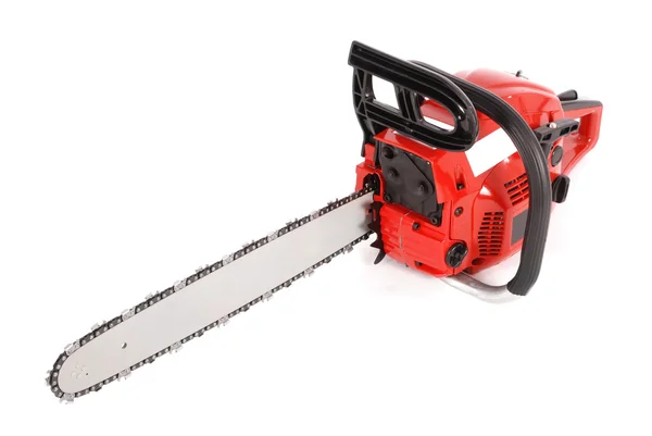 Red professional chainsaw — Stock Photo, Image