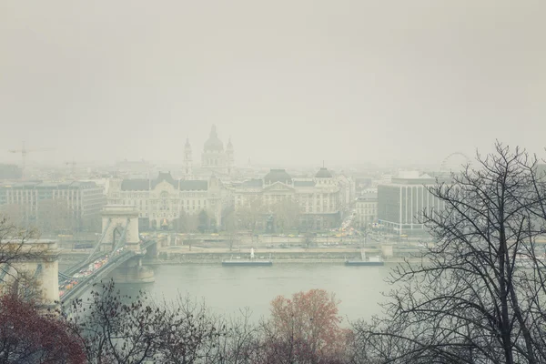 Budapeste Inverno Névoa, Hungria Fotos De Bancos De Imagens