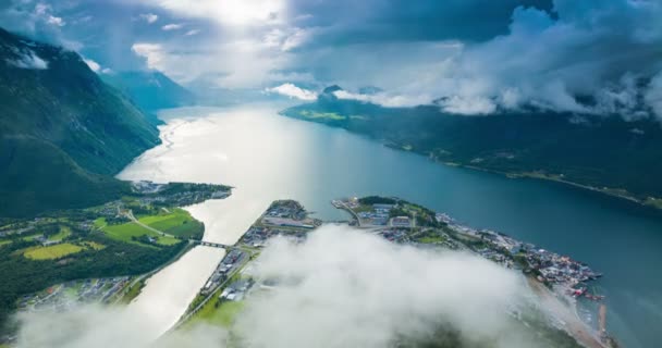 Norway Mountains and Clouds Timelapse — Stock Video