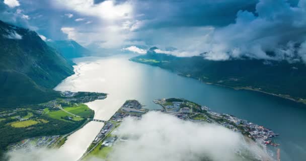 Norway Mountains and Clouds Timelapse — Stock Video