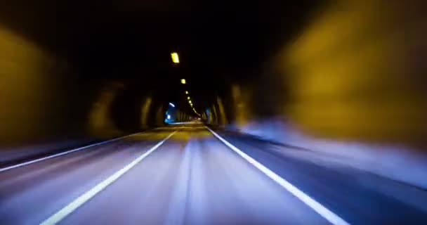 Driving through tunnel — Stock Video