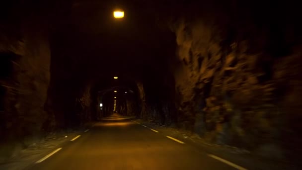 Driving through tunnel — Stock Video