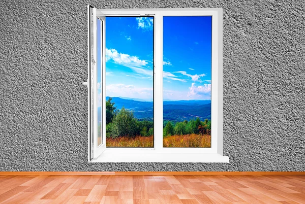 Nature view  from the  window — Stock Photo, Image