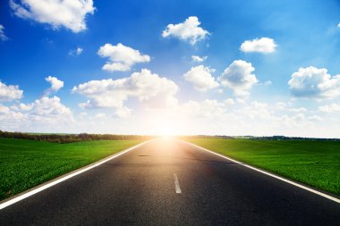asfalt yol güzel görünümü