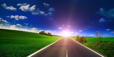 asfalt yol güzel görünümü
