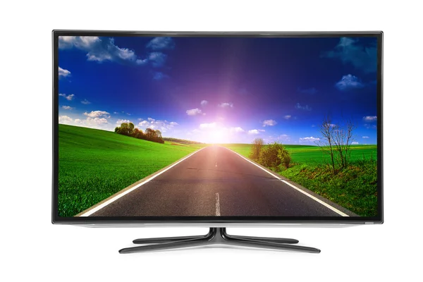 4k monitörü beyazda izole edildi — Stok fotoğraf