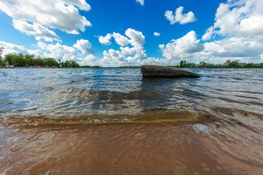 Nehirdeki ağaçların yansıması 