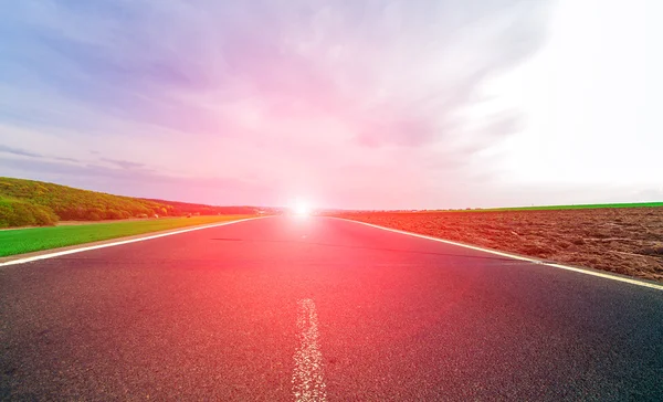 Prachtig uitzicht van de verharde weg — Stockfoto