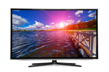 beyaz izole monitör