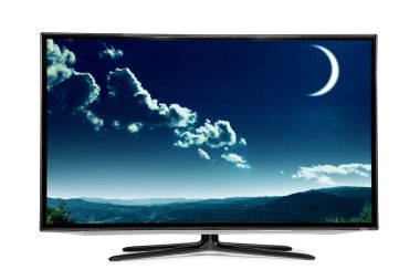 beyaz izole monitör