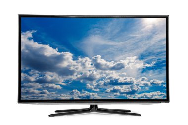 beyaz izole monitör