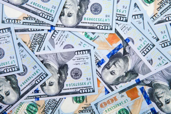 New 100 dollars by close up — Stock Photo, Image
