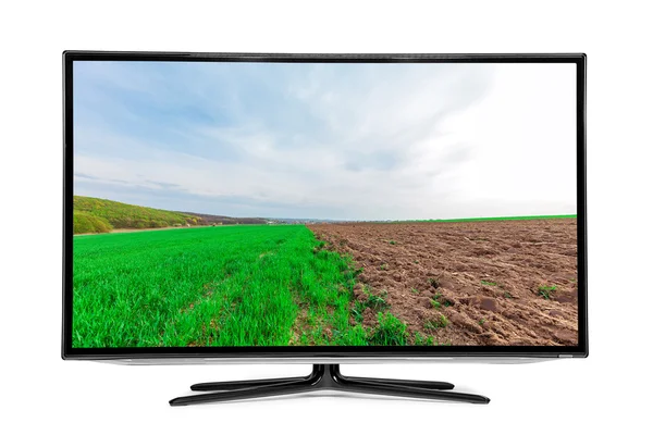 Beyaz izole monitör — Stok fotoğraf