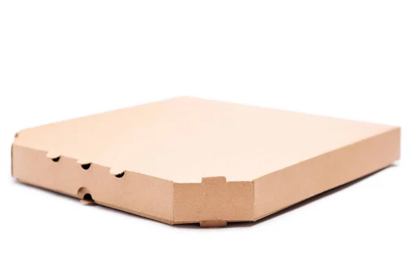 Empty Pizza Box Isolated White Background — Stock Photo, Image