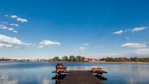 Massoneria Legno Sul Lago — Foto Stock