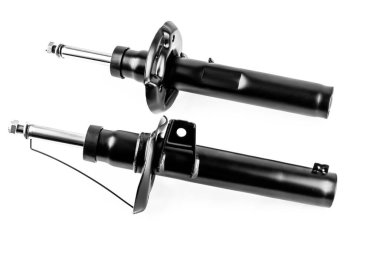 Araba şoku emici beyaz arkaplanda izole edildi